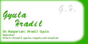 gyula hradil business card